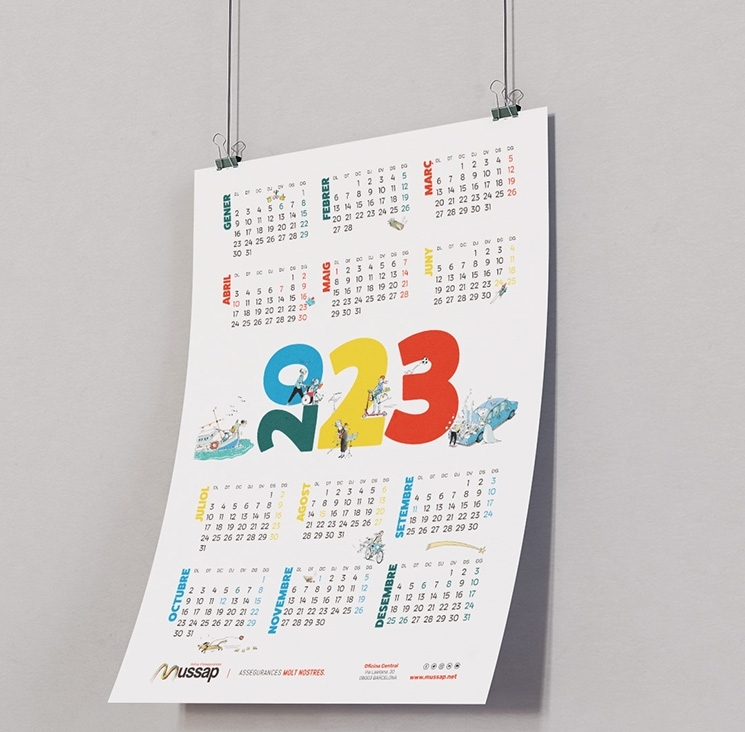 Disseny calendari anual 2023'