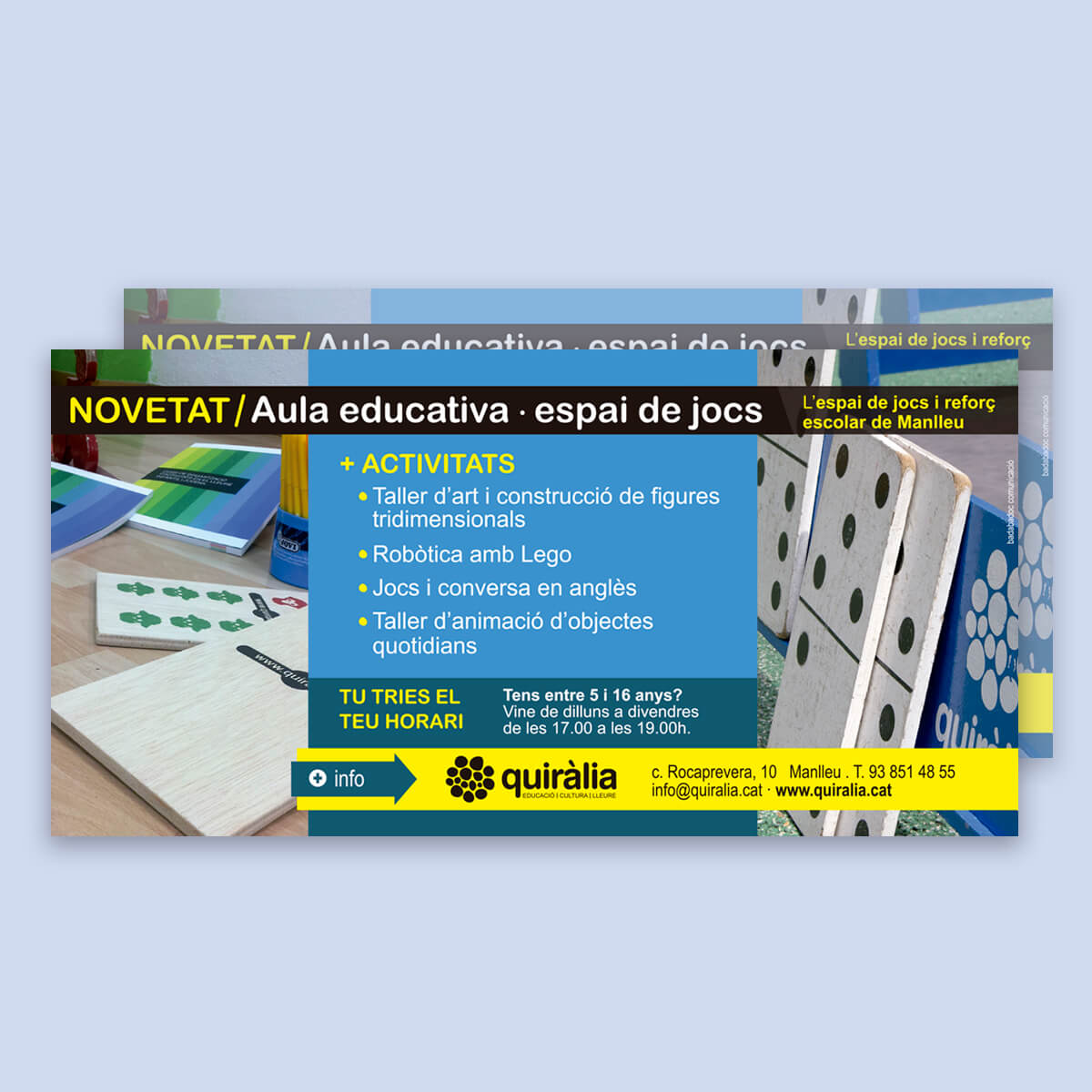 Flyer aula educativa'